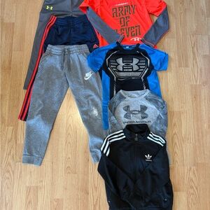 Boy’s Athletic Wear size 6 mixed lot UA, Nike and Adidas
